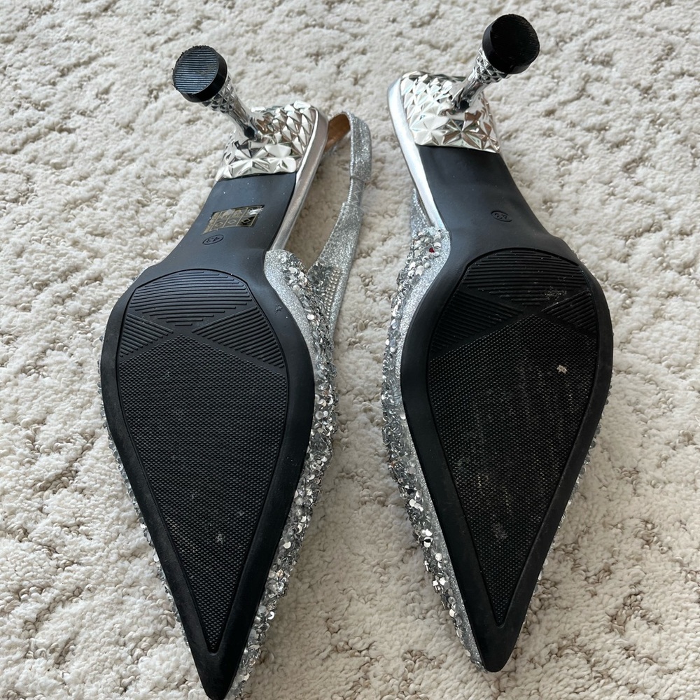Rhinestone heels size 12 like new - Picture 4 of 5